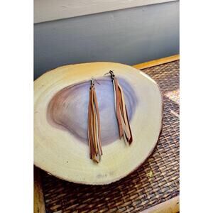 Authentic Leather Tassel Earrings
